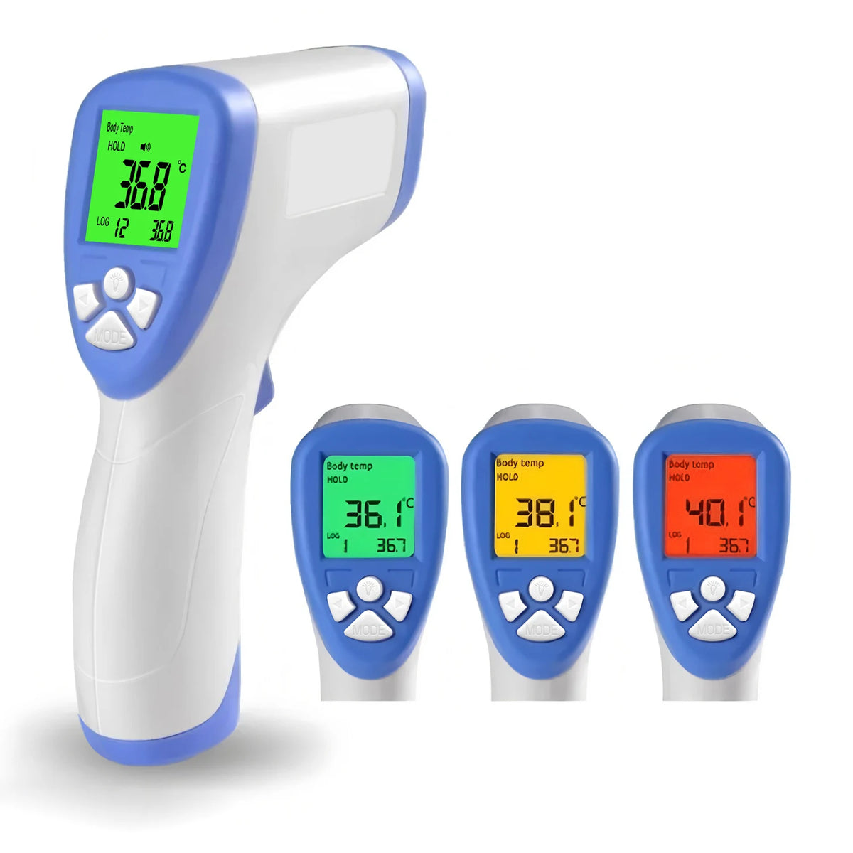 Infant Adult 2-in-1 Infrared Thermometer Non-contact Forehead Ear Digital Fever Check Thermometer for Home