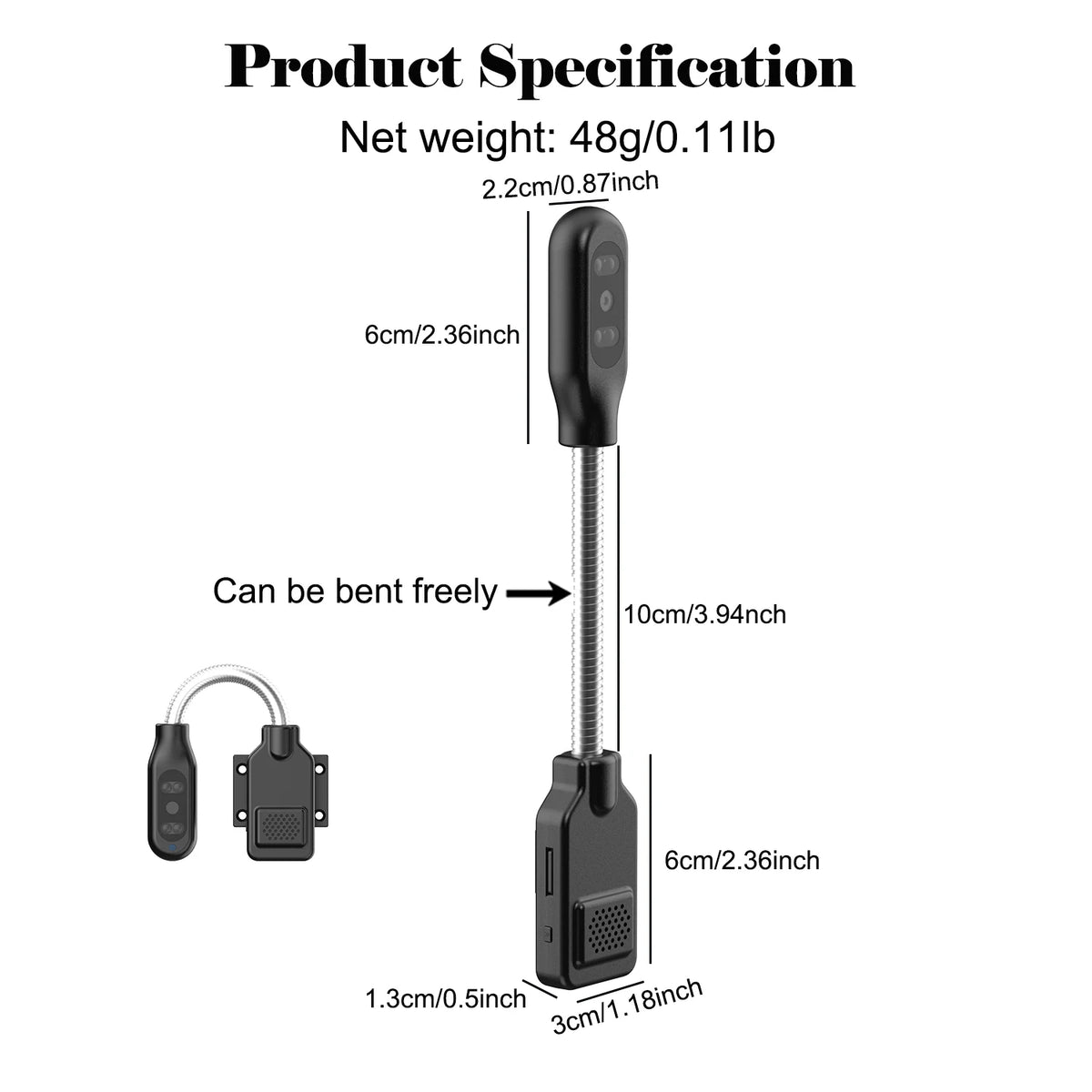 Next‑Gen Flexible Gooseneck WiFi Baby & Pet Monitor Camera, Plug‑Play Zero Installation, Two‑Way Audio Home Security Cam