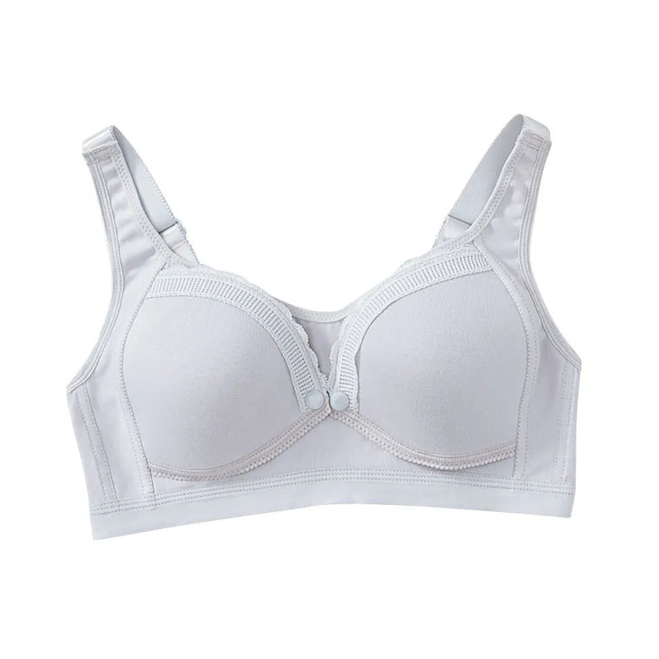 Traceless Maternity Bra Pregnant Women Comfortable And Breathable Cotton Front Open Button Breastfeeding Bra Large Size Bralette