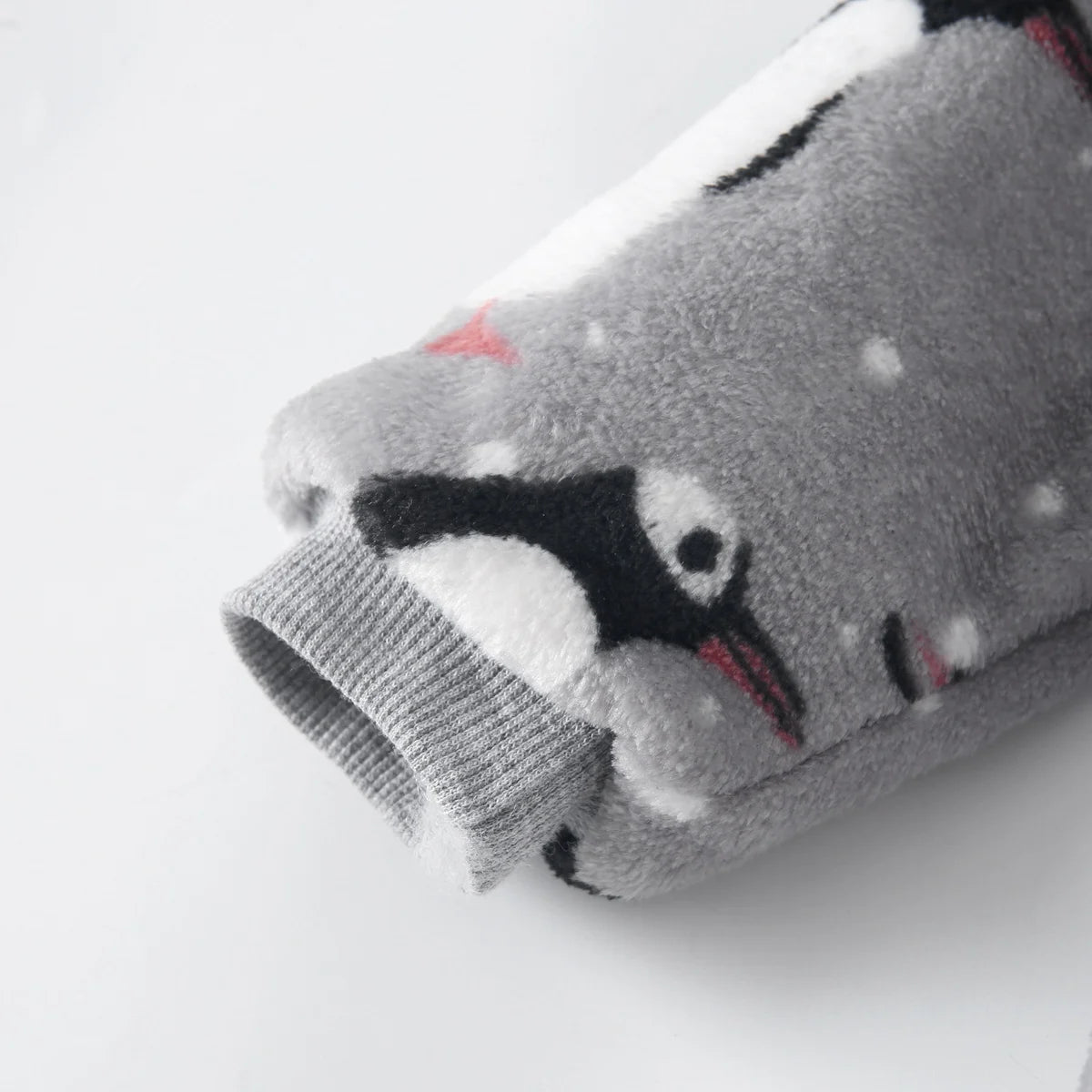 Cozy Winter Baby Rompers Lovely Penguin Fleece Animals Infants Jumpsuits Casaul Warm Clothing