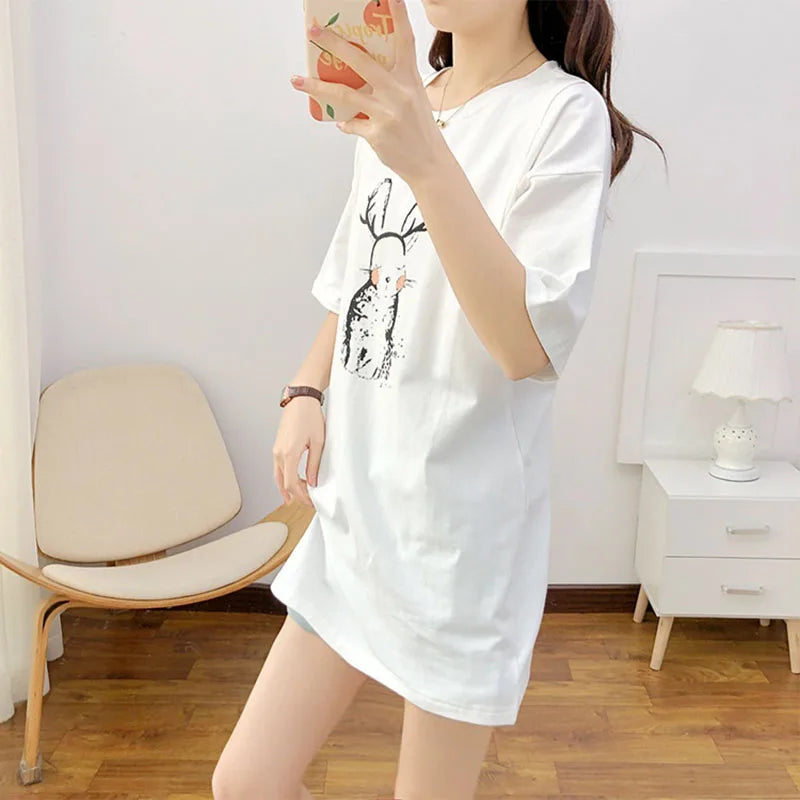 1PC Long Sleeve Nursing T-shirt Fashion Letters Print Maternity Lactation Clothes Postpartum Woman Breastfeeding Top and Tees