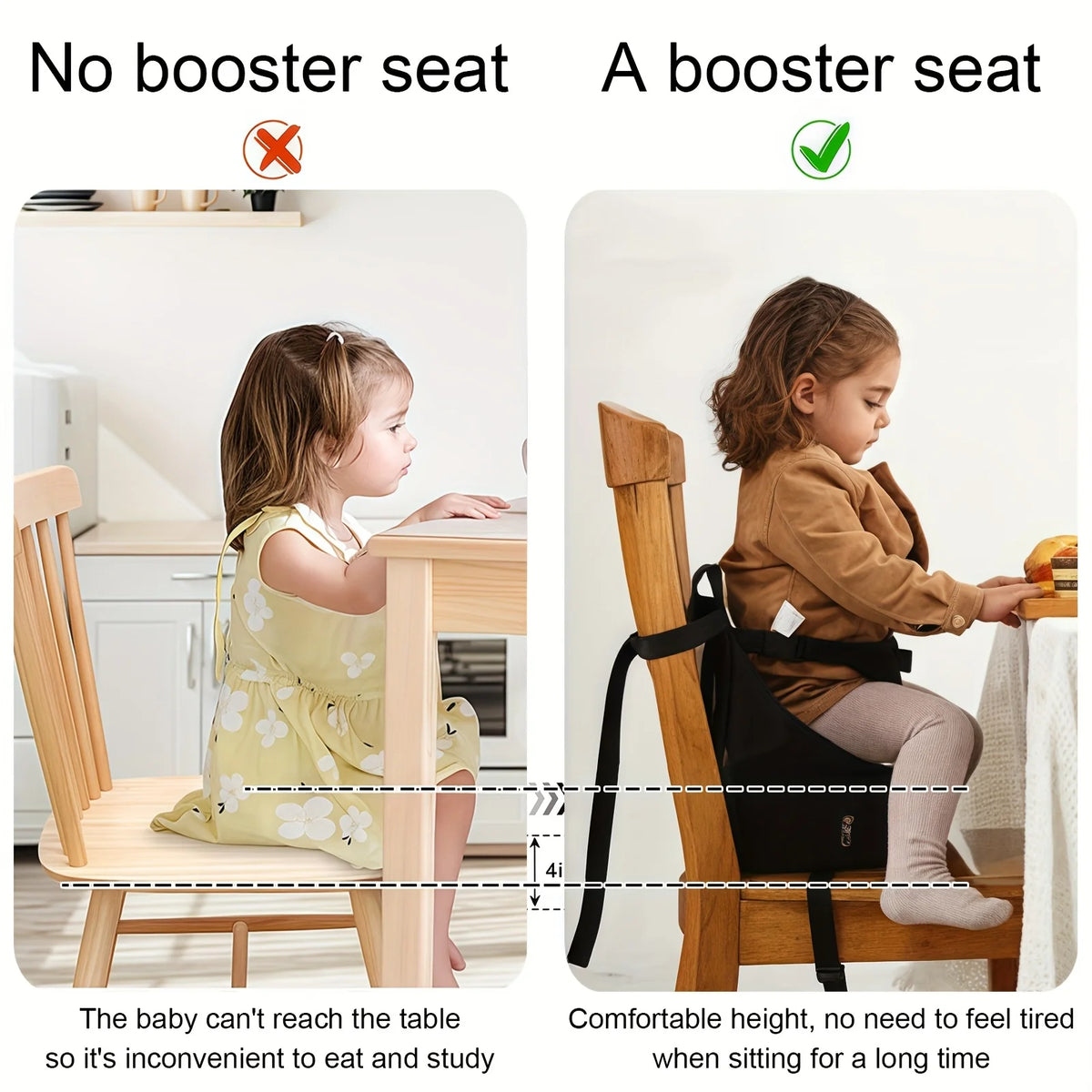Portable Foldable Baby Dining Booster Seat Non Slip Pad For 0 3 Years Old Boys Girls Christmas Halloween Holiday Gift Supplies