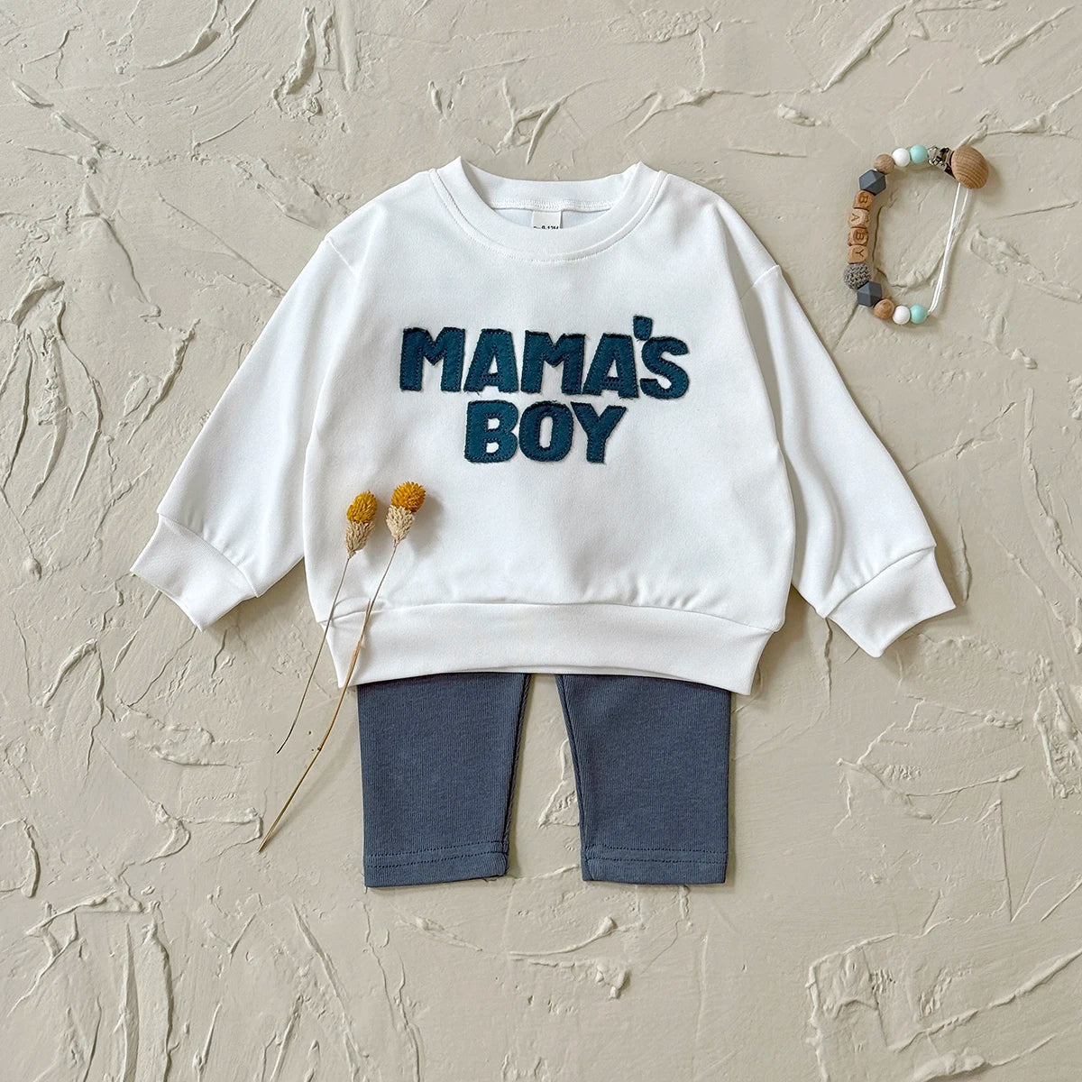 Baby Boy Clothes MAMA'S BOY Sets New Baby Girl Infant Outfit Sweatshirt Top Pants 2Pcs Long Sleeve Thicken Winter Infant Suit