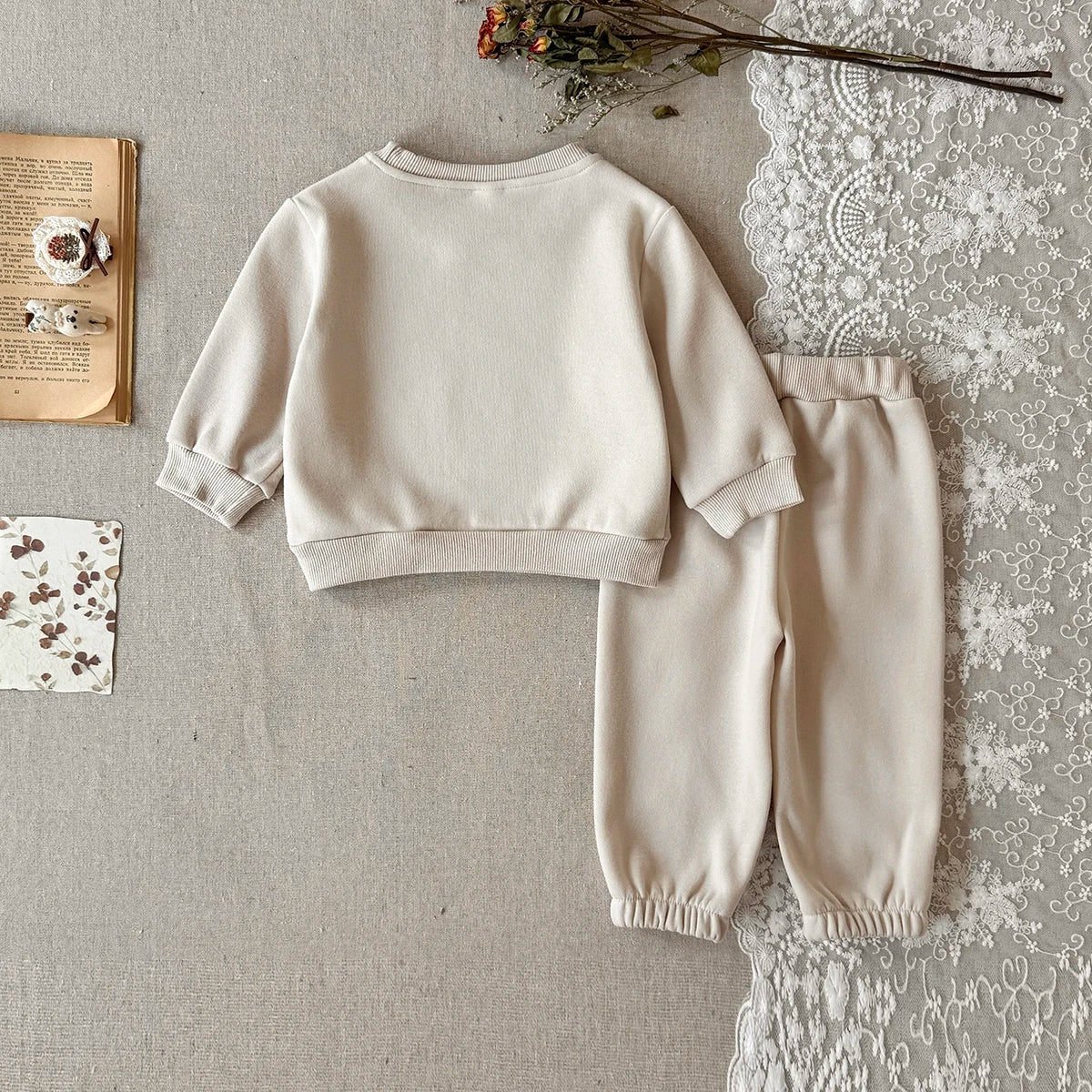 Toddler Boy Outfits Popcorn Print Long Sleeve Sweatshirt Elastic Waistband Pants Set Cotton Spring Fall Clothes Newborn Baby Set