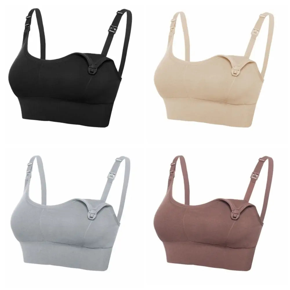 New Comfortable Seamless Nursing Bra Wire-free Anti Sagging Breastfeeding Underwear Soft Support Maternity Bra for Women