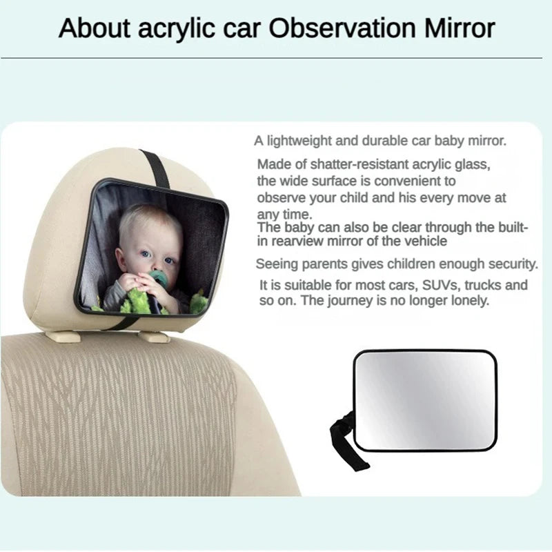 Car Rearview Mirror Baby Mirrors For Safety Interior Mirror Universal Car Seat Headrest Mirror Monitor Child Baby Safety Driving