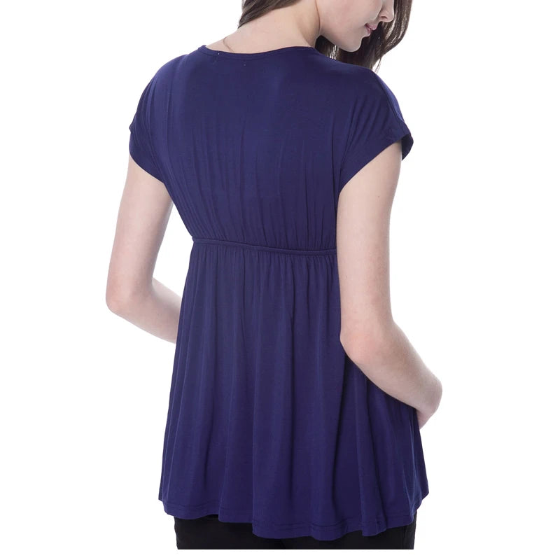 Summer Nursing T-shirt Maternity Clothes Lactation Top Breastfeeding Tee for Postpartum Women Soft Stretchy Pregnancy Clothes