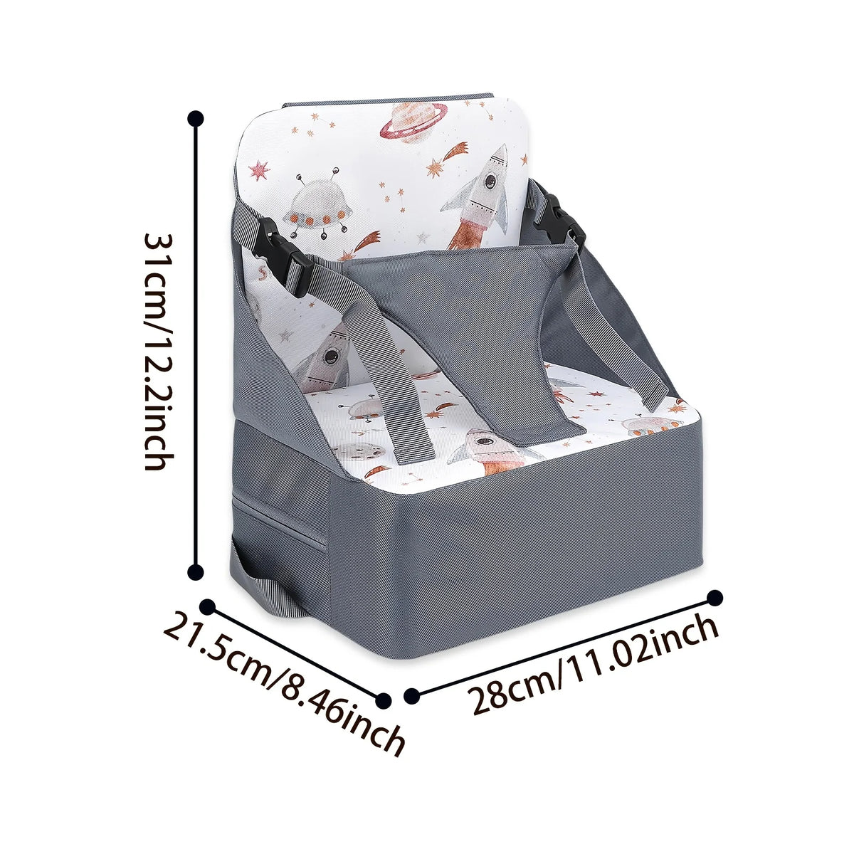 Portable Foldable Baby Dining Booster Seat Non Slip Pad For 0 3 Years Old Boys Girls Christmas Halloween Holiday Gift Supplies