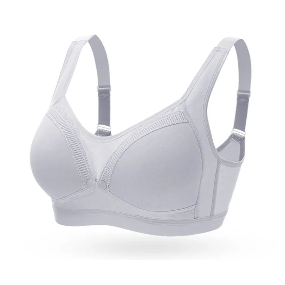 Traceless Maternity Bra Pregnant Women Comfortable And Breathable Cotton Front Open Button Breastfeeding Bra Large Size Bralette