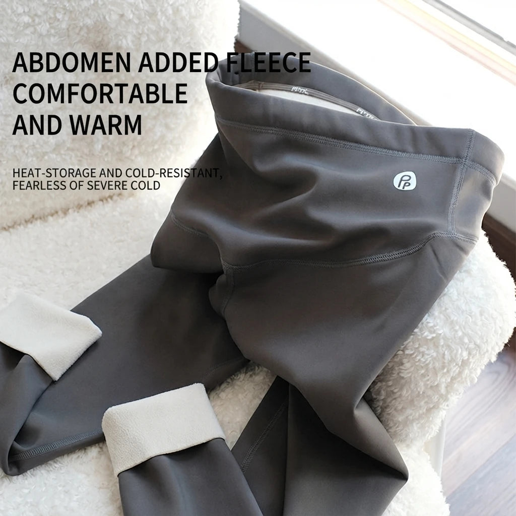 Maternity Leggings Fleece Thickened Autumn Winter Belly Support Polyamide Barbie Pants Warm Comfortable for Pregnant Women