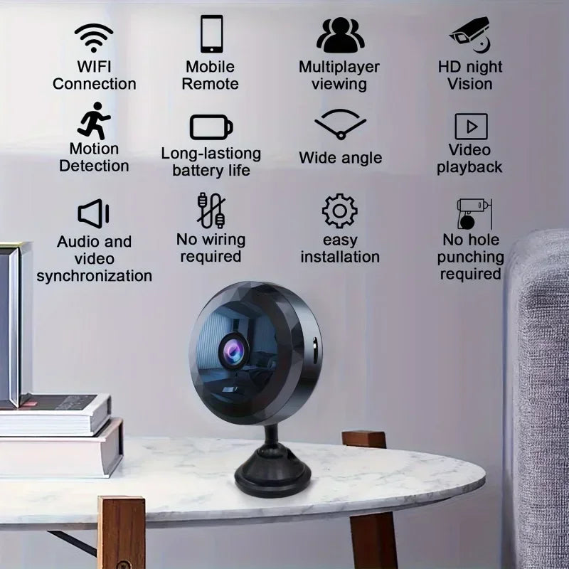 4K Mini WiFi Wireless Security Camera HD Night Vision Camcorder Baby Monitor Voice Video Home Surveillance Protection Cam New