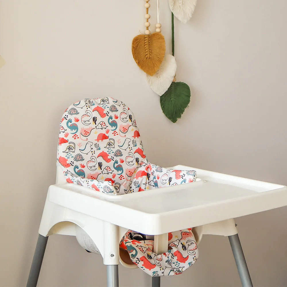 1PCS Bear Dinosaur Washable Foldable Baby Highchair Cover Antilop Chair Cushion Seat Covers Soft Cushion for Baby Feeding